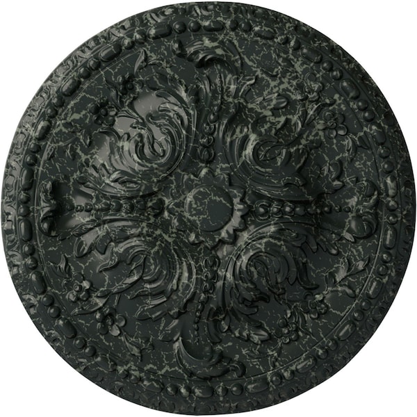 Ekena Millwork Amelia Ceiling Medallion (Fits Canopies up to 2 3/8"), 19 5/8"OD x 3/4"P, Painted Turtle Crackle CM20AMPTC - main